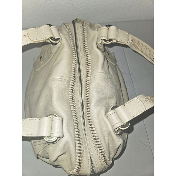 Cole Haan Leather Satchel Handbag Cream 15x8 - Picture 7 of 13